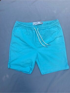 Hunterbell Men's Turquoise Swim Trunks with Drawstring Waist